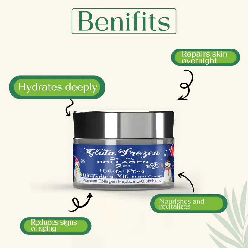 Gluta Frozen Collagen 2 In 1 Night Cream